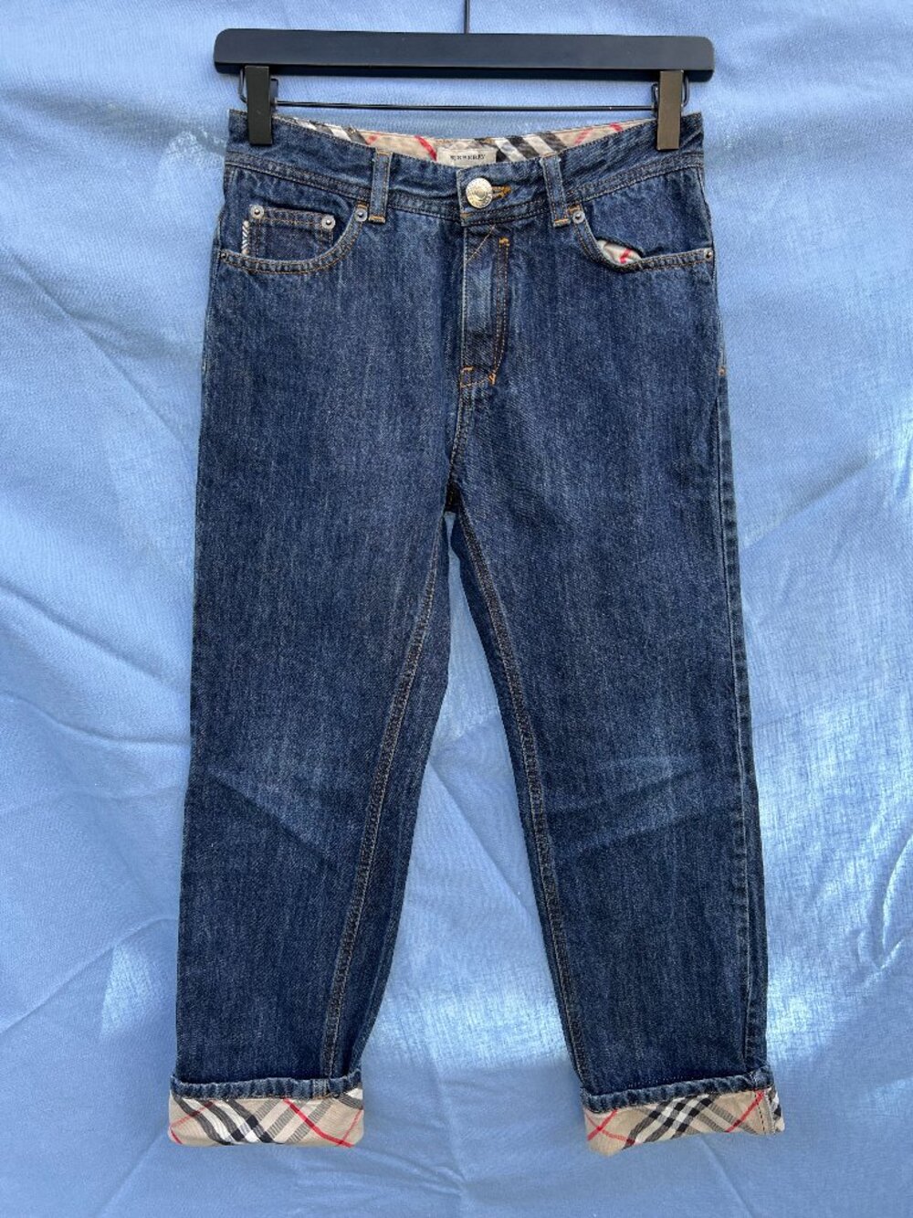 Burberry Dark Blue Cuffed Jeans